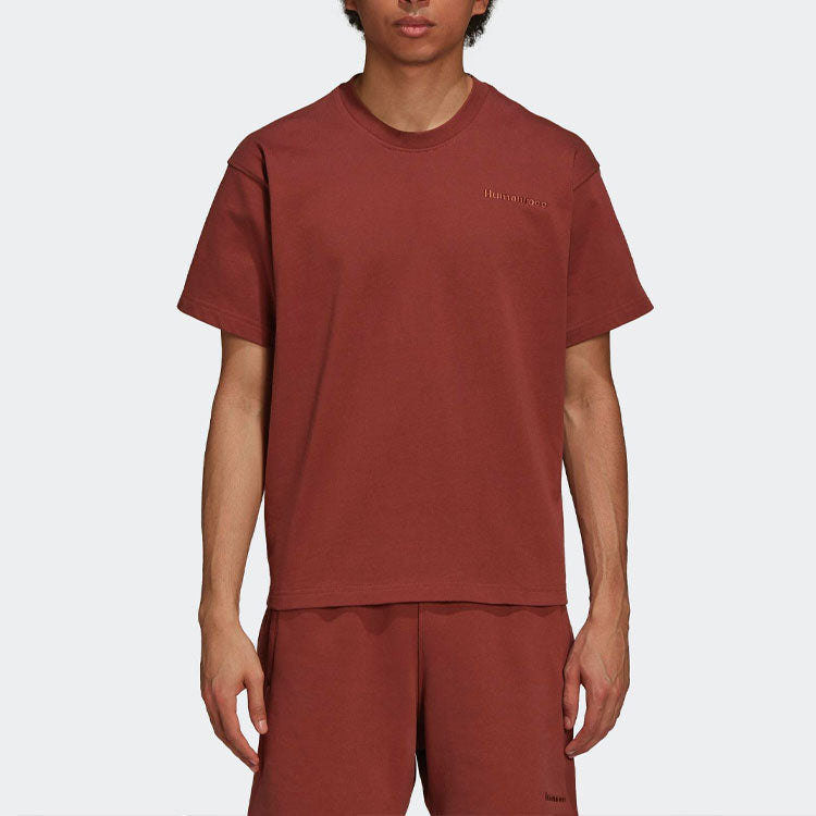 adidas x Pharrell Humanrace Small Logo T-Shirt 'Coffee' HB8816