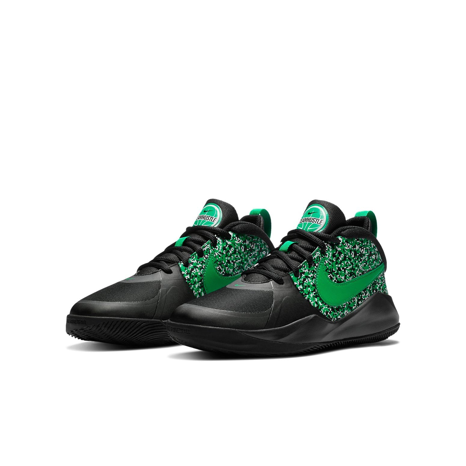 (GS) Nike Team Hustle D9 'Digital Pixel - Black Lucky Green' DC1992-001