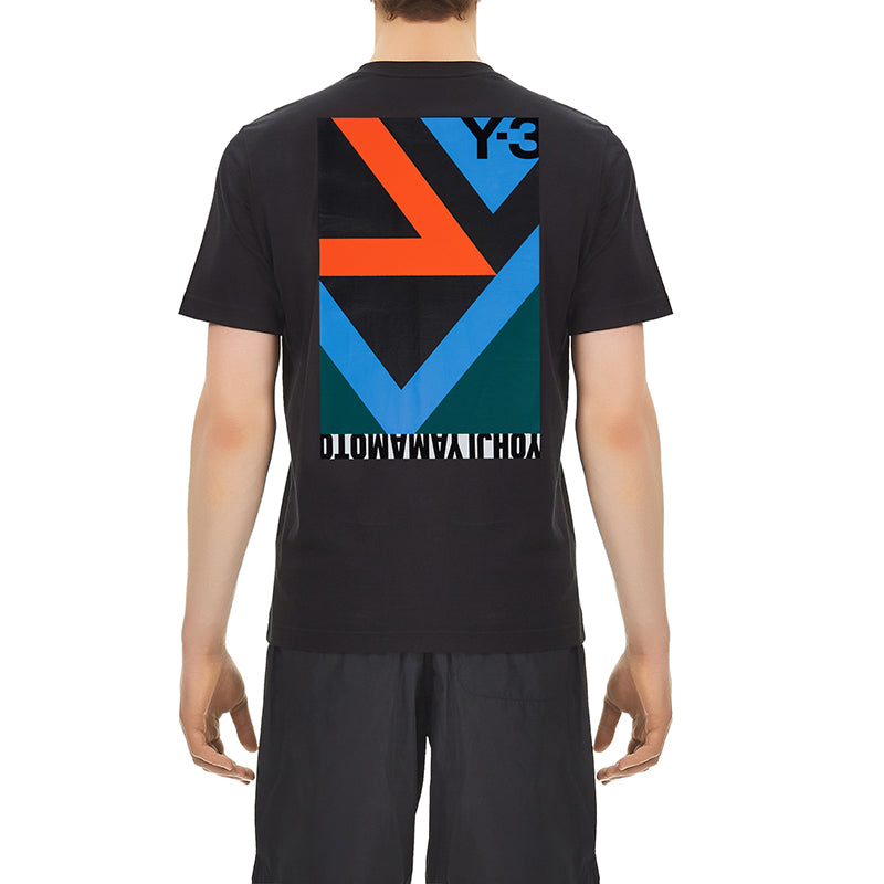 Y-3 Round Neck Pullover Printing Short Sleeve Unisex Black FN5721