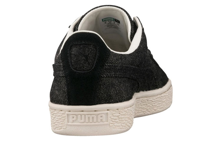 PUMA Basket Classic Denim Leisure Shoes Black 362555-03
