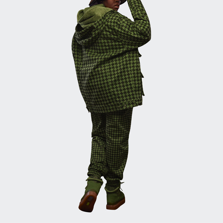 adidas originals Plaid Pattern Loose Sports Pants/Trousers/Joggers Green HC6002