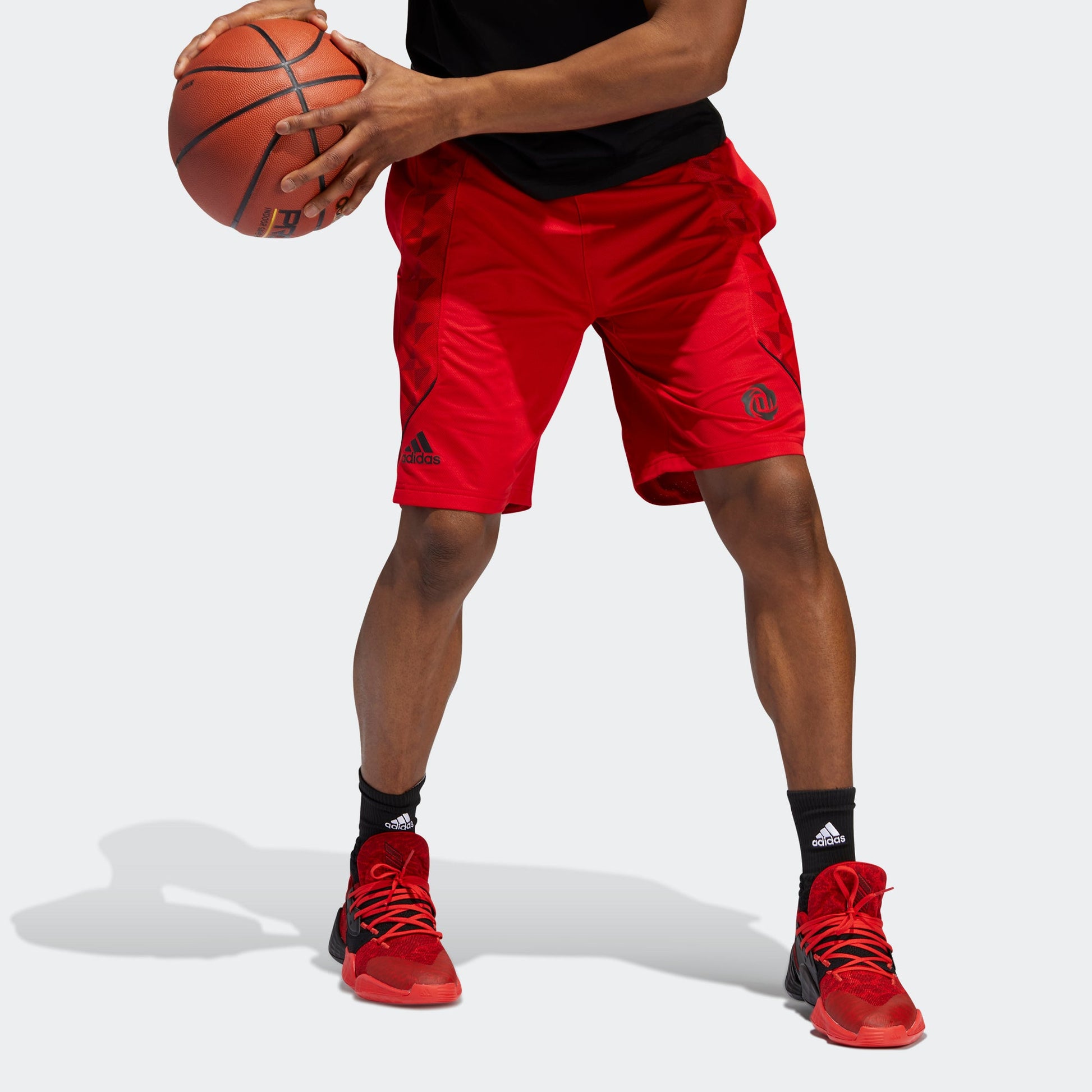 adidas Ros C365 Short Casual Sports Breathable Basketball Shorts Red EJ7433
