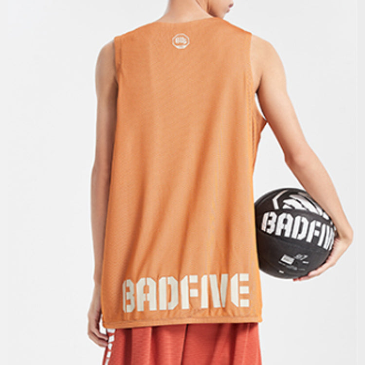 Li-Ning BadFive Logo Basketball Jersey 'Orange White' AAYQ007-7