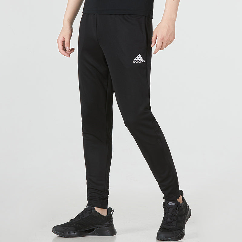 Men's adidas Solid Color Pants Zipper Casual Sports Pants/Trousers/Joggers Black HC0332