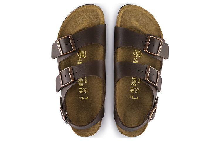 Birkenstock Milano Birko-Flor Sandals 'Dark Brown' 34701