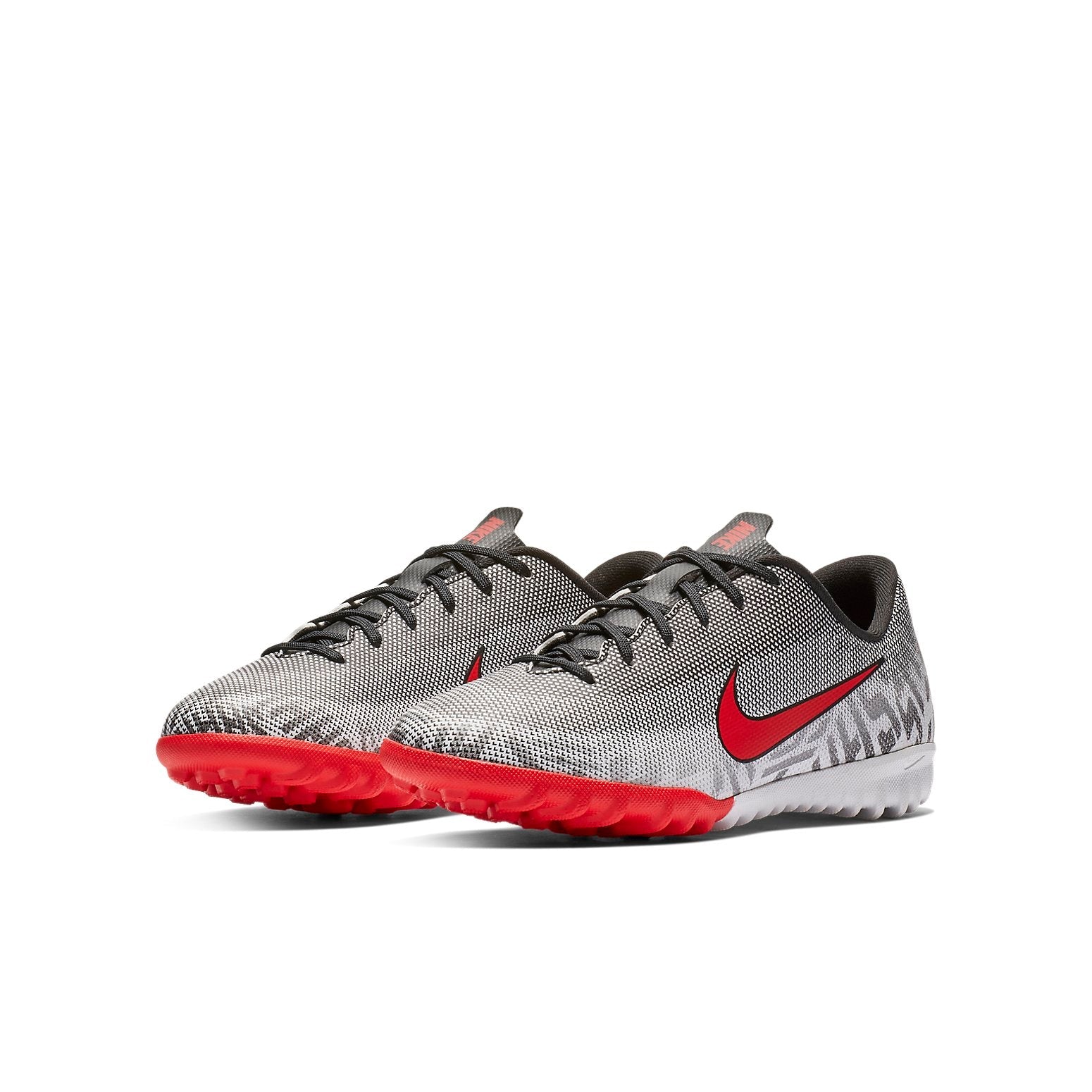 (GS) Nike Vapor 12 Academy NJR TF Turf 'Black Red White' AO9476-170