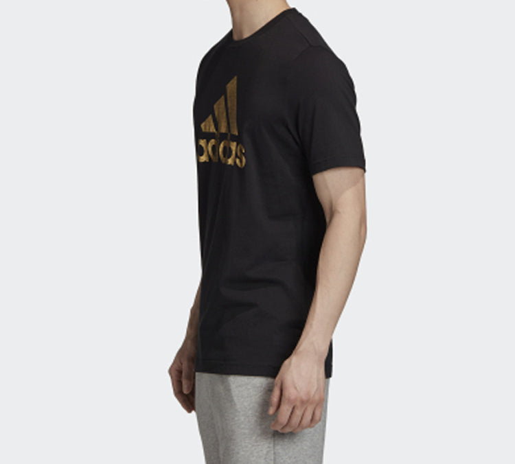 adidas Universal Foil Letter Short-sleeve Tee Men Black GE4688