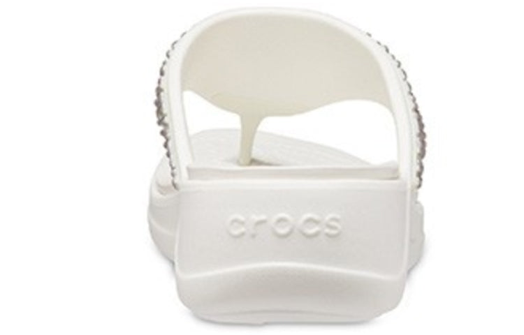 (WMNS) Crocs Flip-Flops 'White' 206343-174