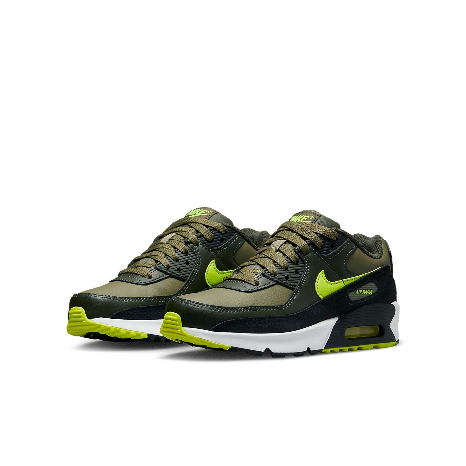 (GS) Nike Air Max 90 Leather 'Medium Olive Volt' DV3607-200