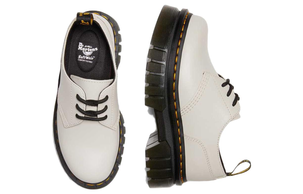 (WMNS) Dr. Martens Audrick Nappa Leather Platform Shoes 'Cobblestone Grey' 27147055