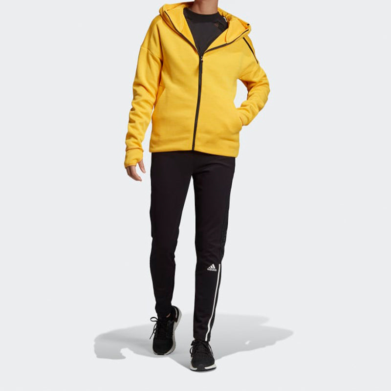 (WMNS) adidas Logo Printing Sports Windblocker Jacket Yellow EA0340