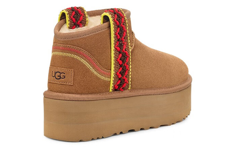 (WMNS) UGG Classic Ultra Mini Braid Plat 'Chestnut' 1138491-CHE