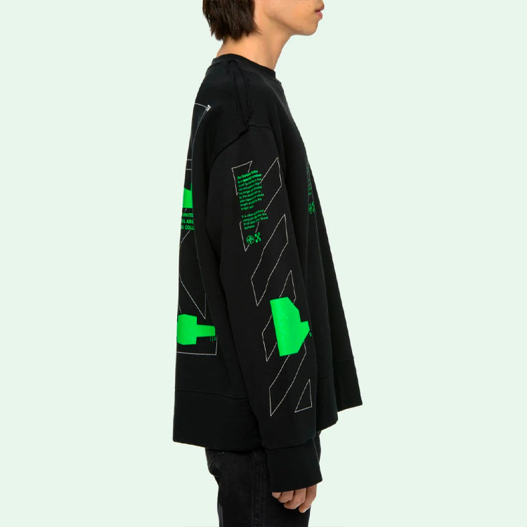 Off-White Fluorescence Arrows Sketch Mens Logo Sweater OMBA037R20E300061045