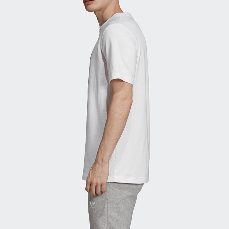 adidas originals Trefoil Alphabet Logo Printing Round Neck Short Sleeve White FK1351