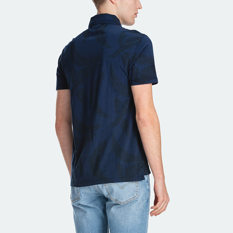 Men's Levis Lapel Pure Cotton Short Sleeve Dark Blue Polo Shirt 72809-0012