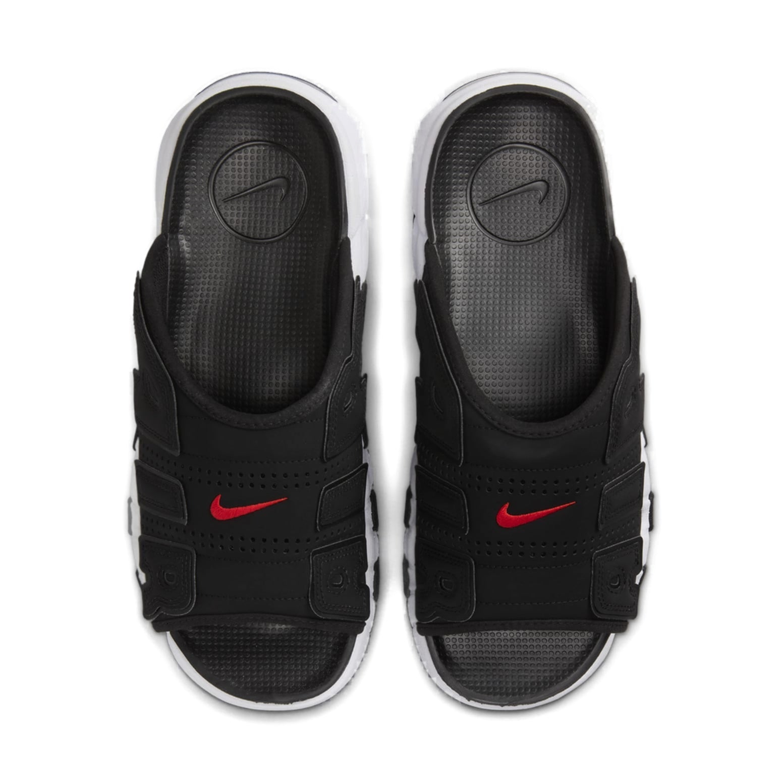 Nike Air More Uptempo Slides 'Black White Red' FJ2707-001