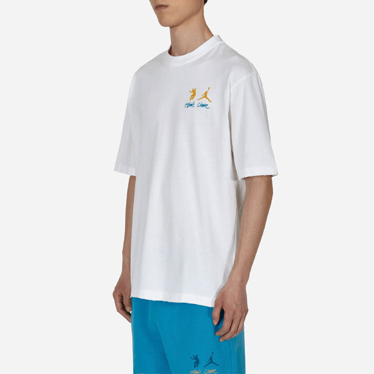 Air Jordan x union Crossover SS22 Solid Color Breathable Logo Round Neck Short Sleeve Asia Edition White DM2844-100