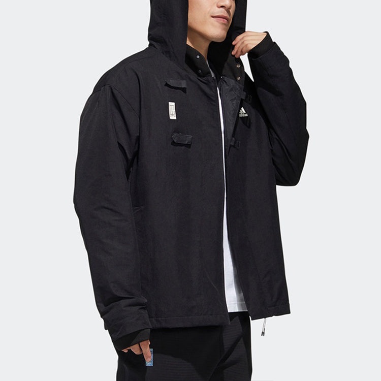 Men's adidas WJ HTT Casual Sports Black Jacket GM4464