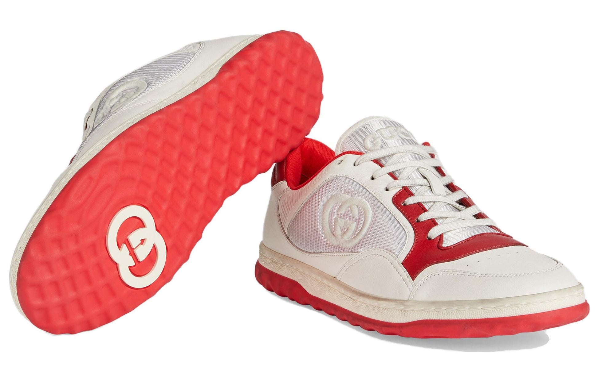 Gucci Mac80 Embroidered Sneakers 'White Red' 749896-AAB79-9150