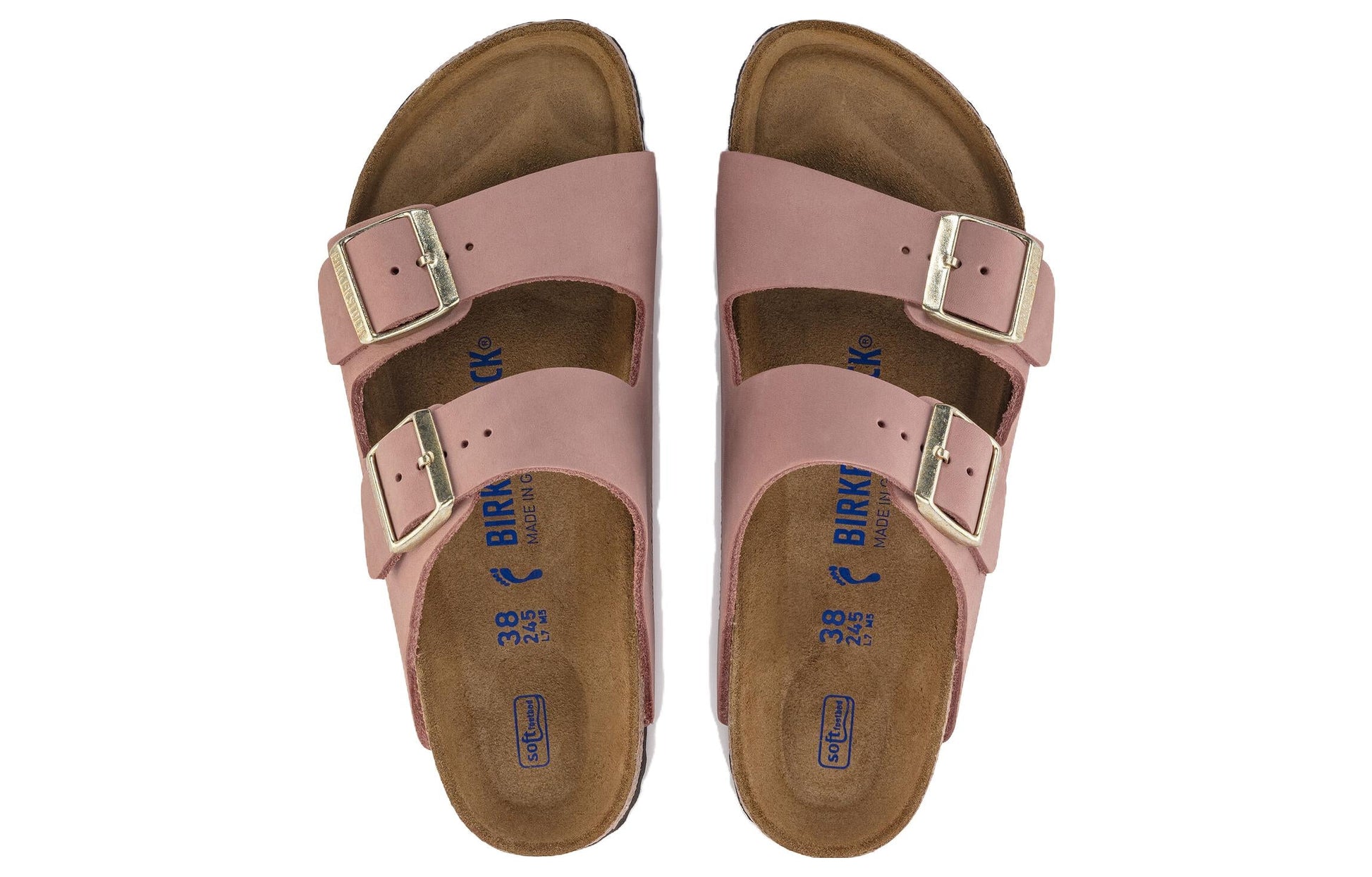 (WMNS) Birkenstock Arizona Soft Footbed Nubuk Leather 'Old Rose' 1024199