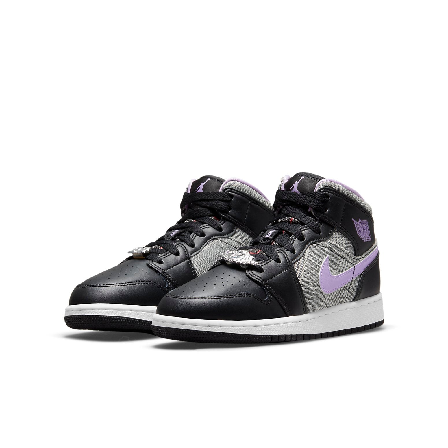 (GS) Air Jordan 1 Mid SE 'Houndstooth' DC7226-015