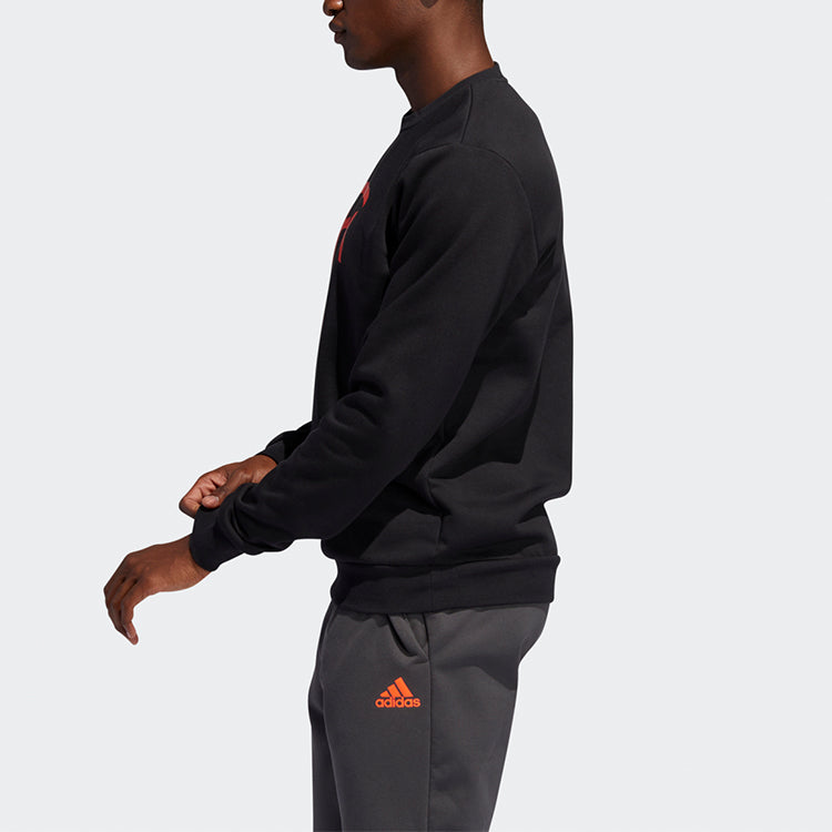 adidas Tmac Logo Crew Logo Printing Casual Round Neck Pullover Sports Black FM4754