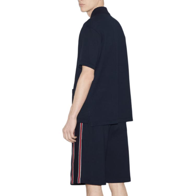 Gucci Cotton Jersey Polo Shirt 'Navy blue' 742380-XJGKU-4215