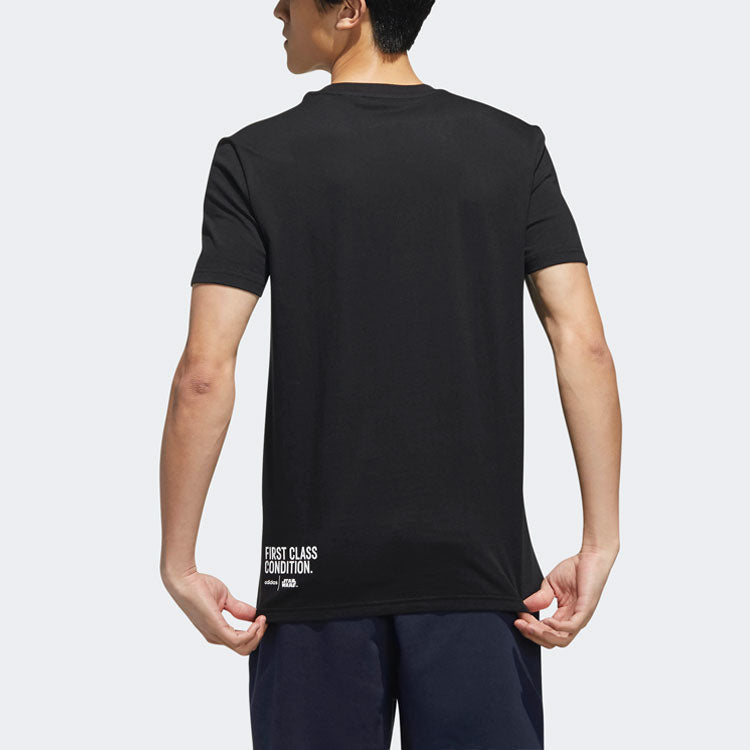 adidas Round Neck Logo Short Sleeve Black DW8168