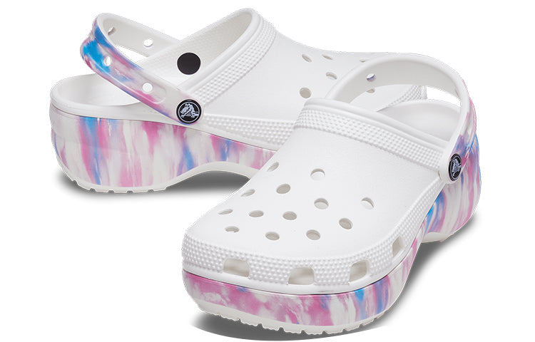 (WMNS) Crocs Classic Platform Dream Clog 'White Purple' 207580-94S