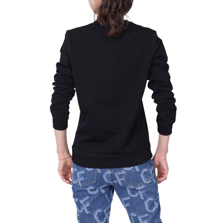 (WMNS) KENZO Embroidery Round-neck Swea Black F962SW7054XA-99