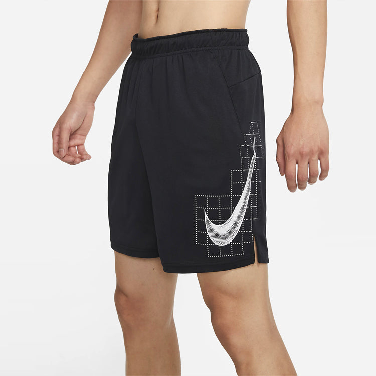 NikeDri-fit Printing Pattern Training Casual Shorts Black CZ2433-010