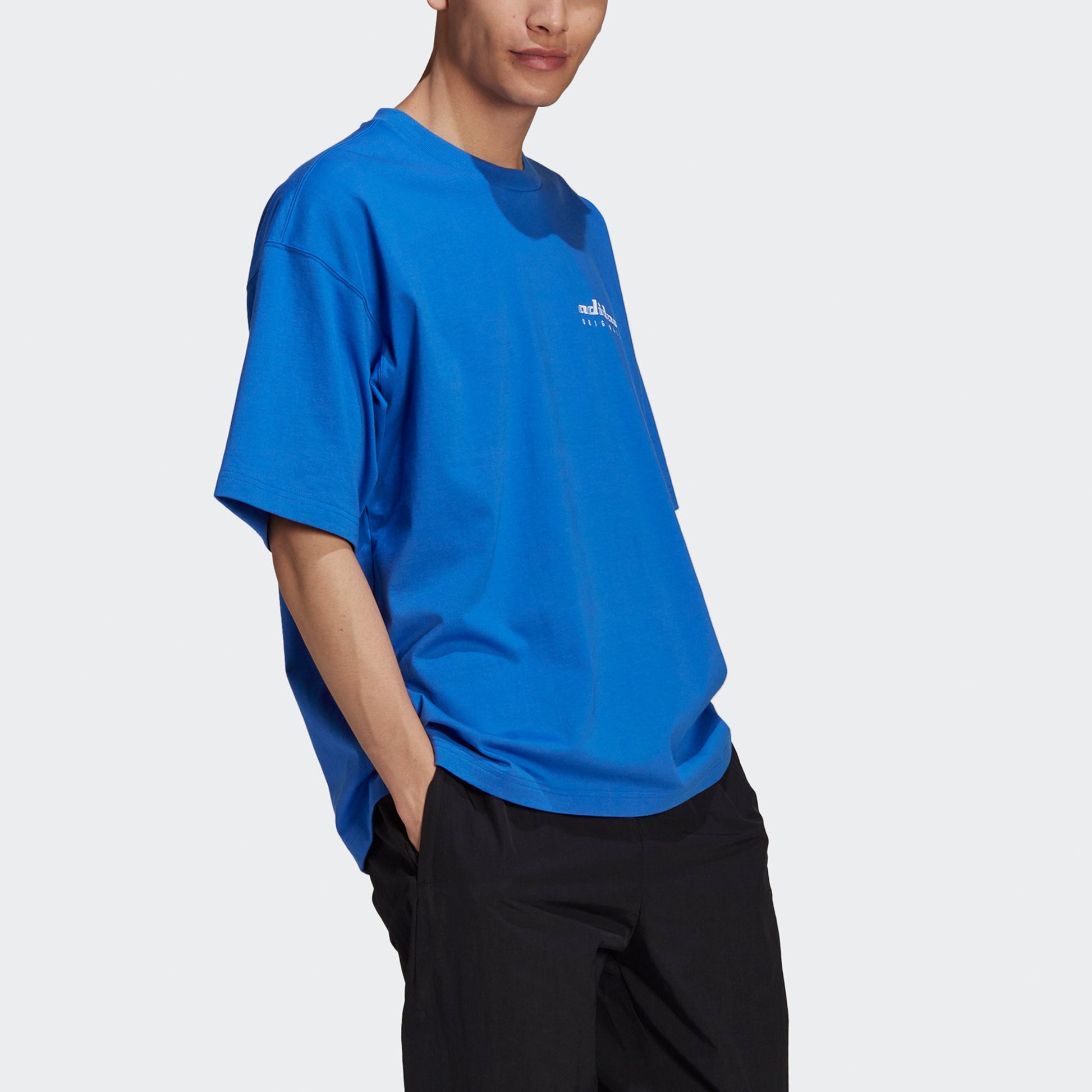 adidas originals MENS TGP SS Moto Cross-country Printed Sports Short Sleeve Blue HA4746