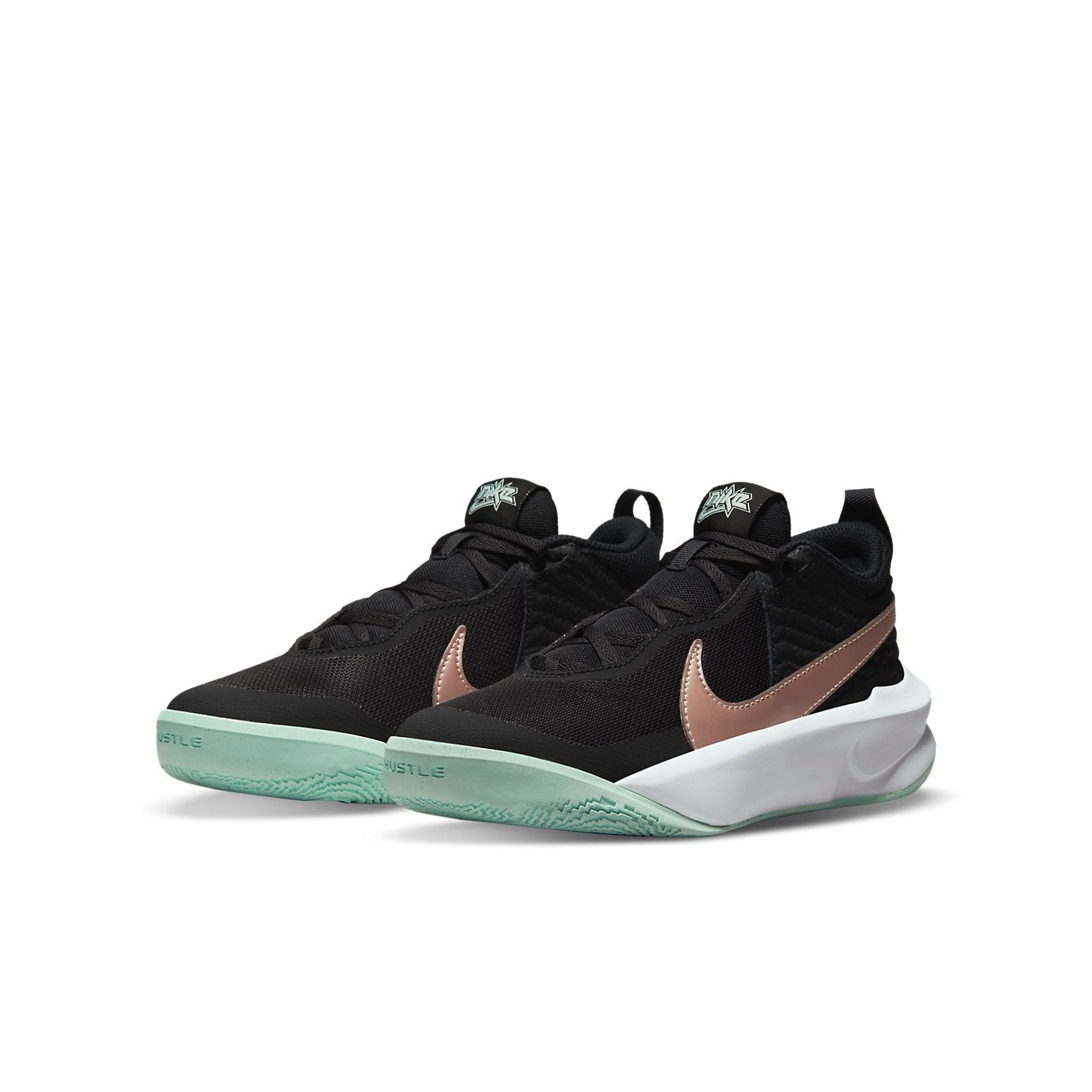 (GS) Nike Team Hustle D10 'Black Mint Metallic Red Bronze' CW6735-009