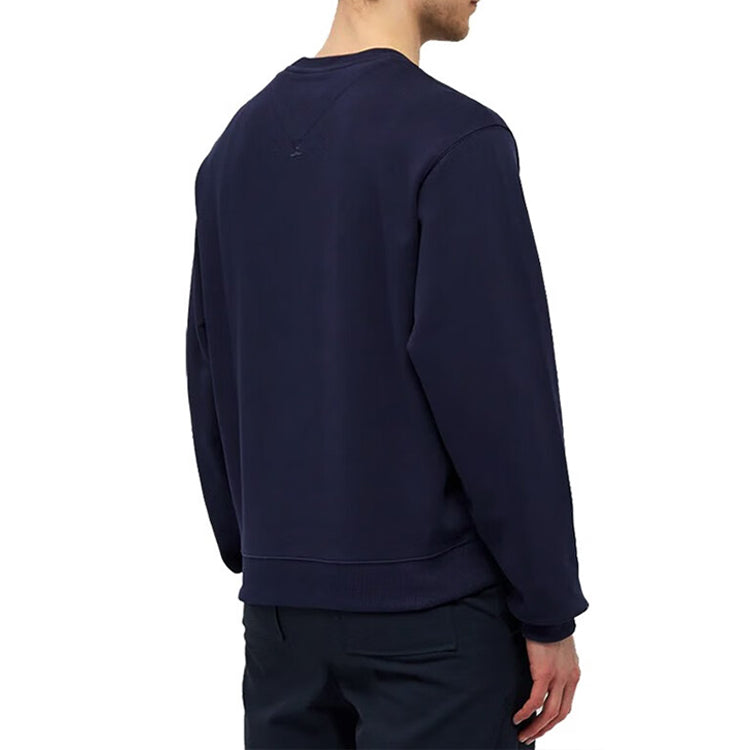 Men's KENZO FW21 Cotton Round Neck Pullover Navy Blue FB65SW0064ML-76