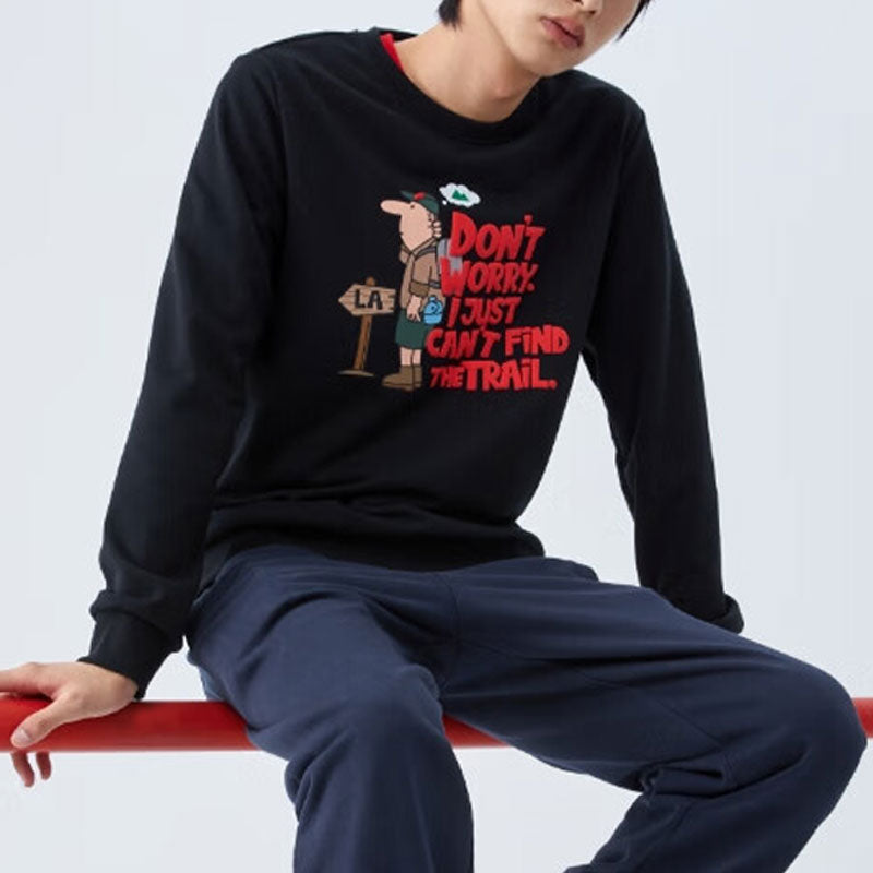 Skechers Graphic Crew Sweater 'Black White Red' L122M076-0018