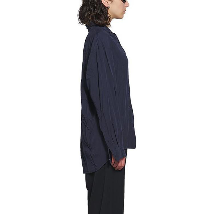 (WMNS) Balenciaga Long Sleeve Large Fit Shirt 'Blue' 658956TLM164100