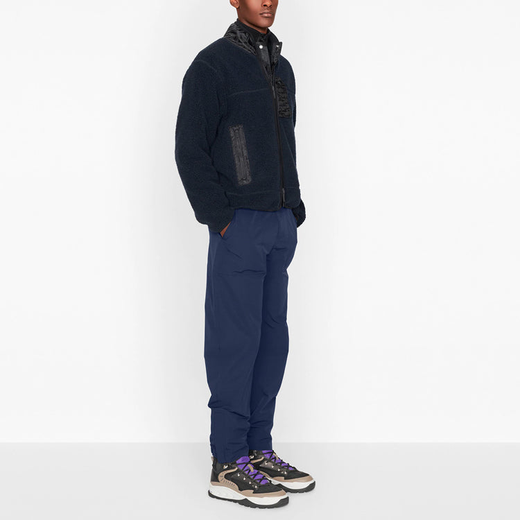 DIOR SS21 Logo Print Casual Hooded Sweatshirt For Men Blue 113J405A0678_C585