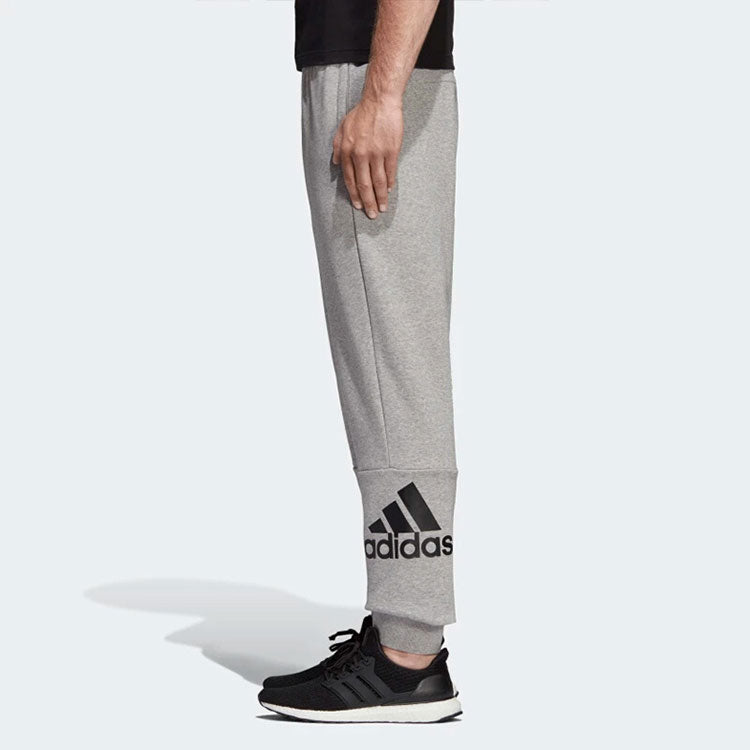 adidas Mh Bos Pnt Ft Logo Printing Bundle Feet Sports Long Pants Asia Edition light grey DT9959