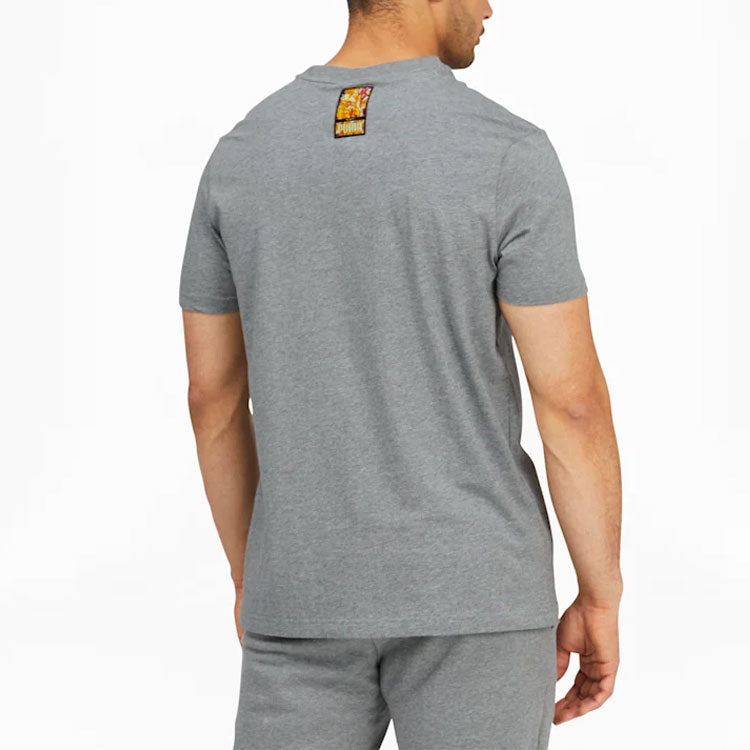 PUMA x BRITTO Crossover Funny Printing Sports Round Neck Short Sleeve Couple Style Gray 532234-04