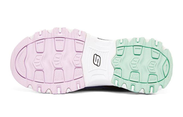 (GS) Skechers D'Lites 'White Blue Pink' 302536L-WLVB