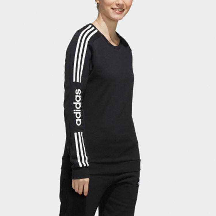 (WMNS) adidas neo Casual Round Neck Pullover Black EI4684