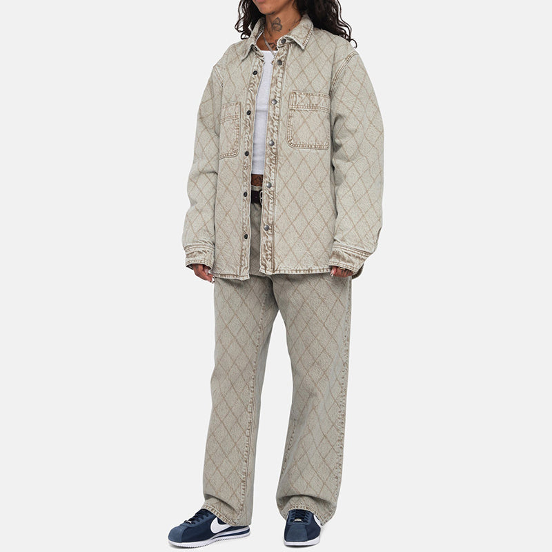 Stussy Big Ol Jean Quilted Denim 'khaki' 116635