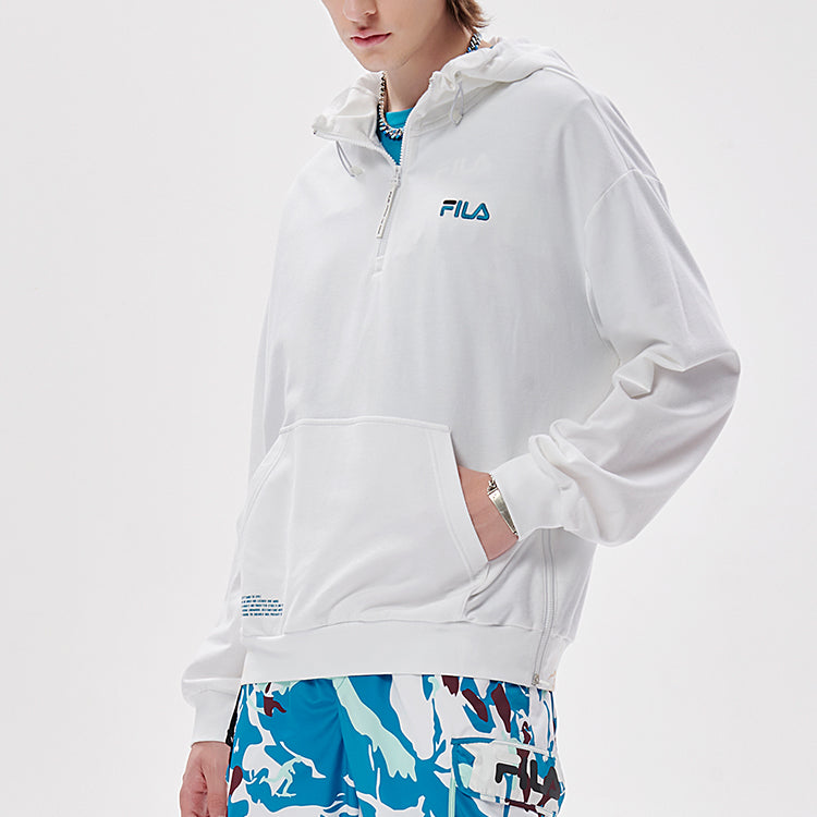 Men's FILA FUSION Skateboard Subject Printing Sports Loose White T11M133204F-WT