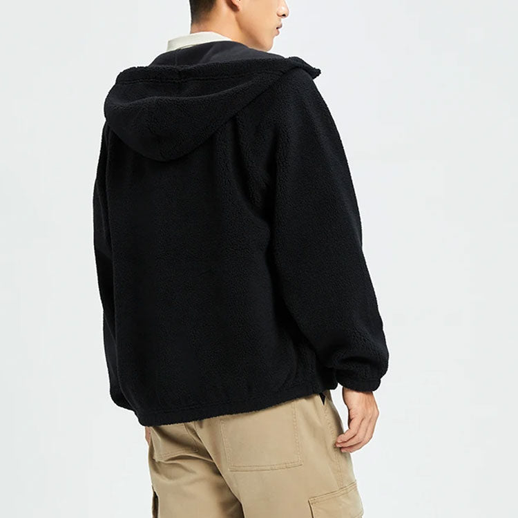 Li-Ning BadFive Logo Full Zip Hooded Jacket 'Black White' AFDR733-5