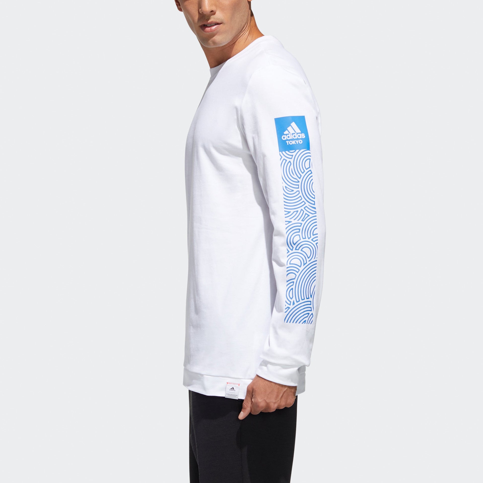 adidas x Takahashi Riko Crossover Ls Tee M Hiroko Geometry Printing Loose Sports Long Sleeves White GD4977