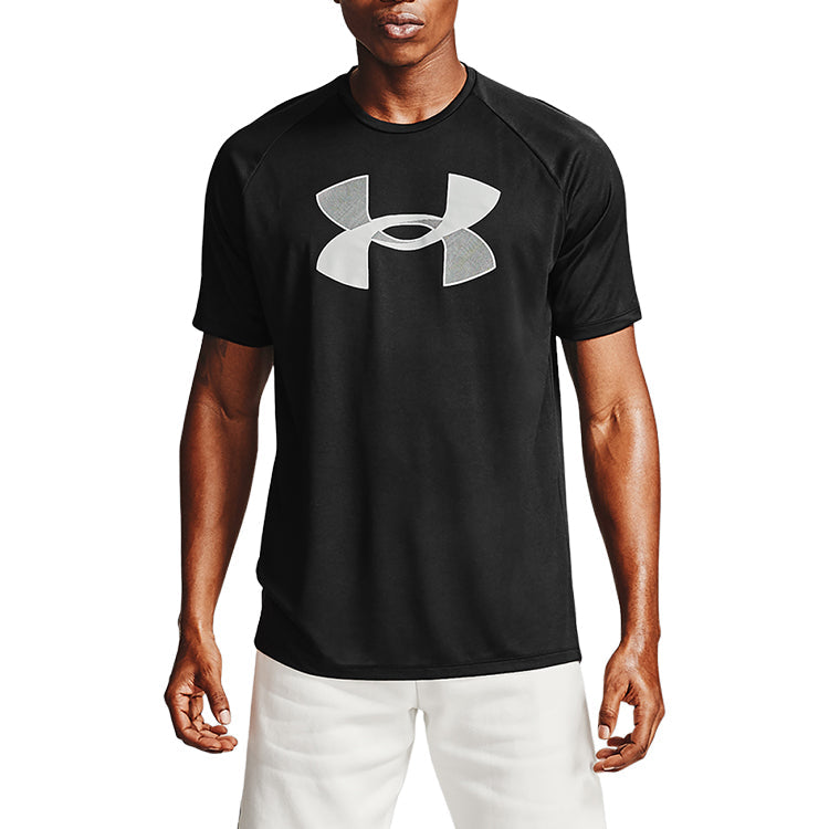 Under Armour Big Logo Tech Short Sleeve T-Shirt 'Black Grey' 1357234-001