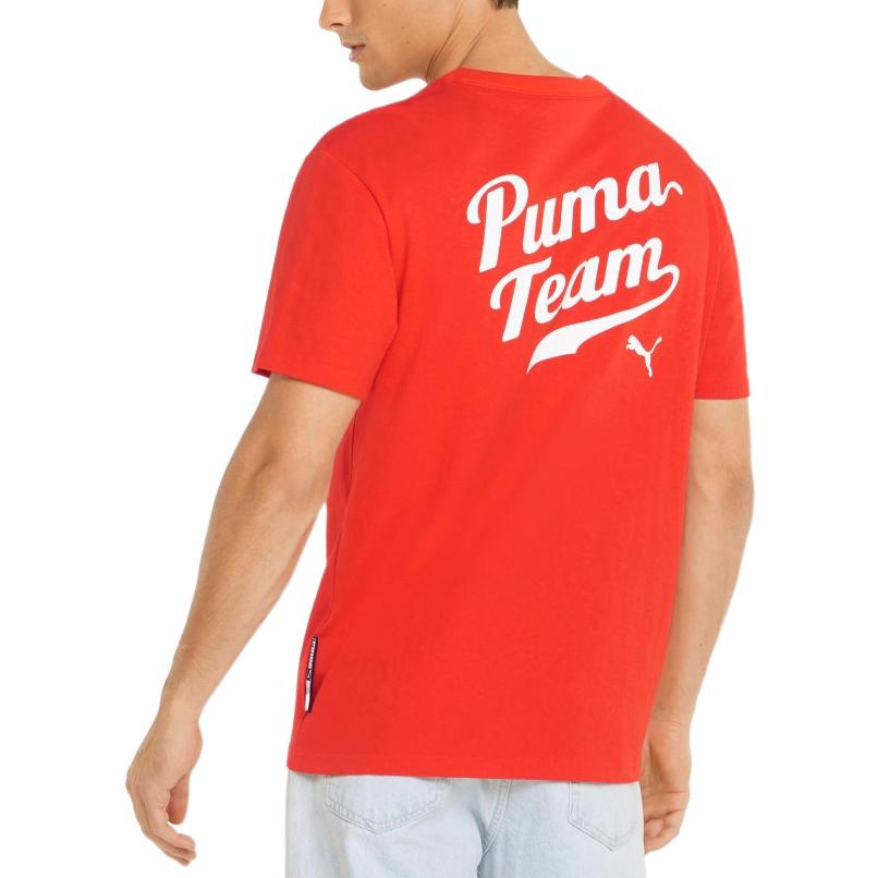 PUMA Word Team Graphic Tee 'Red' 536929-95