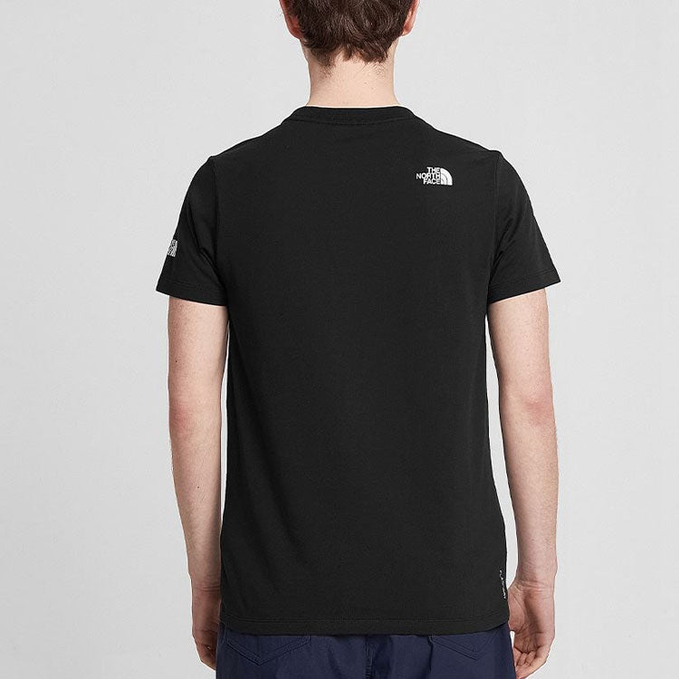 Men's THE NORTH FACE SS20 Geometry Pattern Logo Quick Dry Short Sleeve Black 4998-JK3