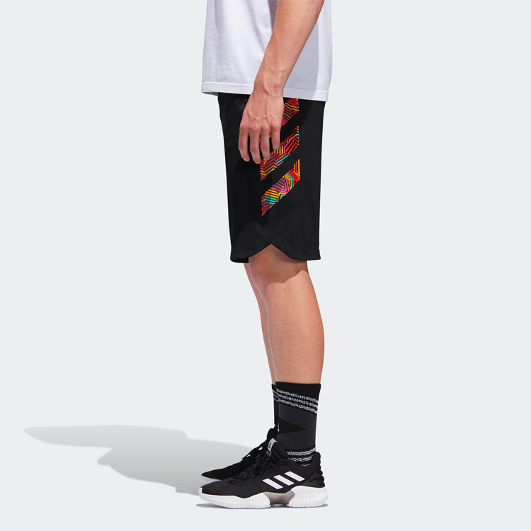 adidas Sport St Shrt 3 Printing Logo Pattern Casual Sports Shorts Black DN8371