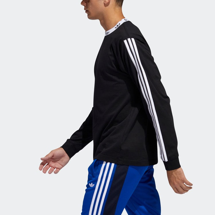 adidas originals Trefoil Rib Ls Tee Logo Swarshirt Black FM1506